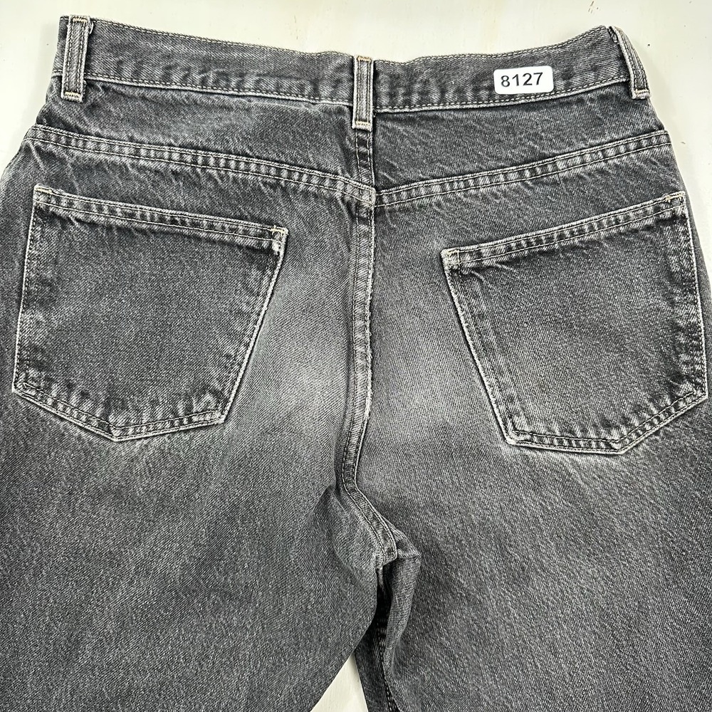 VTG Basic Editions High Rise‎ Black Jeans Mens Actual 30x30 Whiskers 100% Cotton